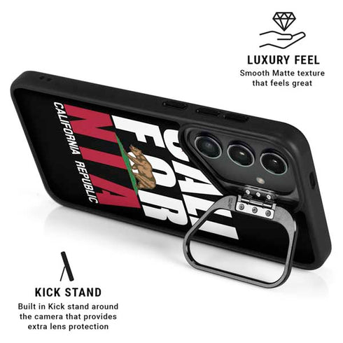 California Black Block Galaxy S24 FE Kickstand Case